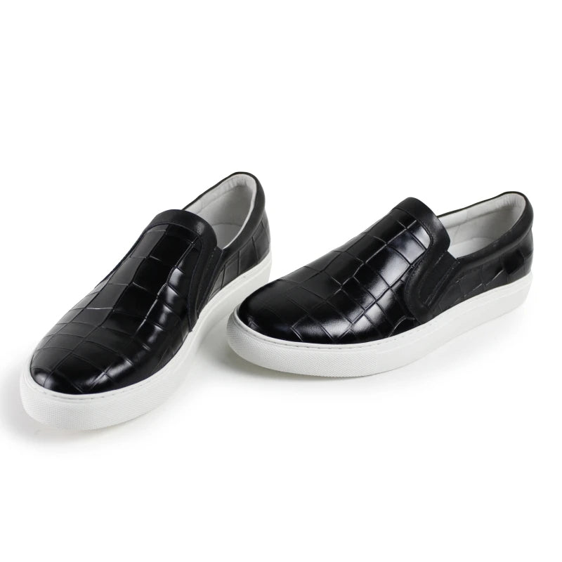 SLIP-ONS EN CUIR NOIR PREMIUM 2024