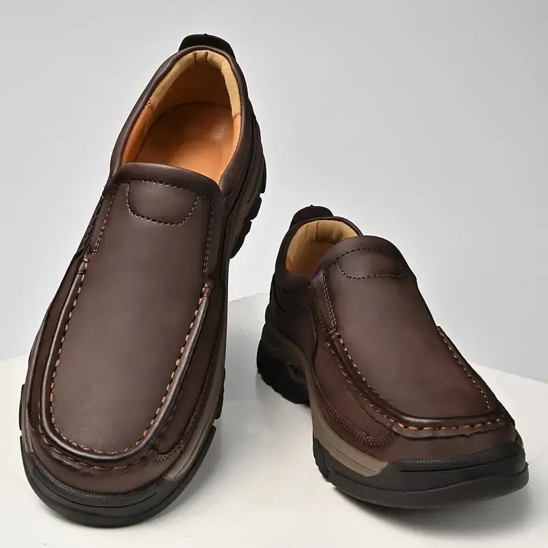 MOCASSINS EN CUIR MARRON CONFORTABLES 2024